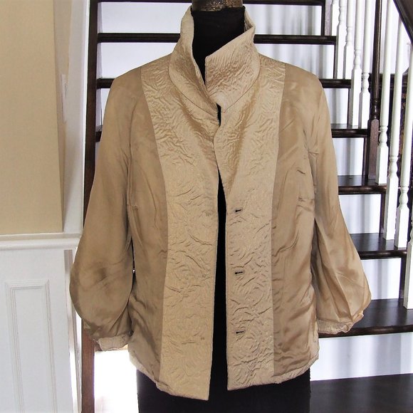 Jones New York Beige Gold Jacket XL 16 - Picture 7 of 7